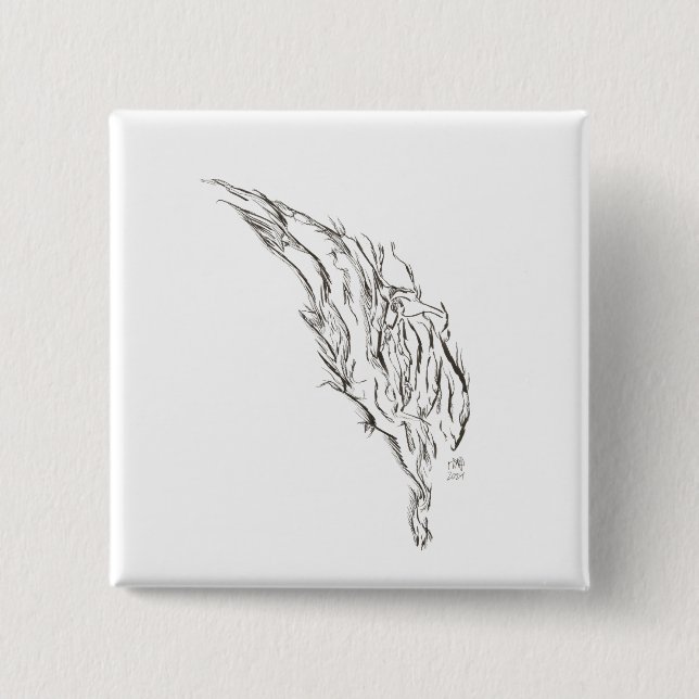 Bóton Quadrado 5.08cm abstract (Frente)