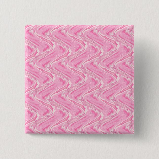 Bóton Quadrado 5.08cm Abstrato de algodão doce rosa (Frente)