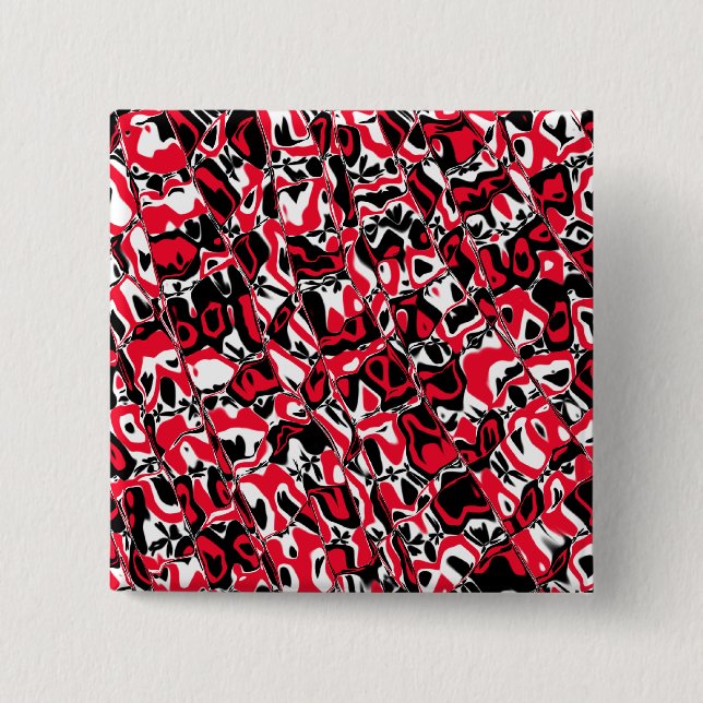 Bóton Quadrado 5.08cm Abstrato Mosaico (Frente)