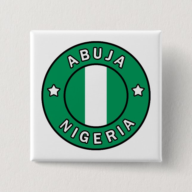 Bóton Quadrado 5.08cm Abuja Nigéria (Frente)