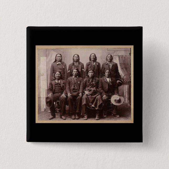 Bóton Quadrado 5.08cm Abundância de HorsesTrial 1890 (Frente)