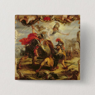 Bóton Quadrado 5.08cm Achilles que derrota Hector, 1630-32