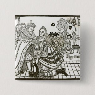 Bóton Quadrado 5.08cm Acolhimento Casa do príncipe Charles da espanha,