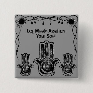 Bóton Quadrado 5.08cm Acordar Musical