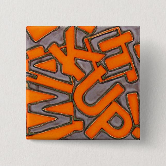 Bóton Quadrado 5.08cm Acorde! Botão (Frente)