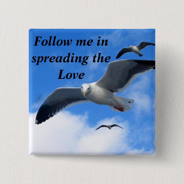 Bóton Quadrado 5.08cm Acredite. (Frente)