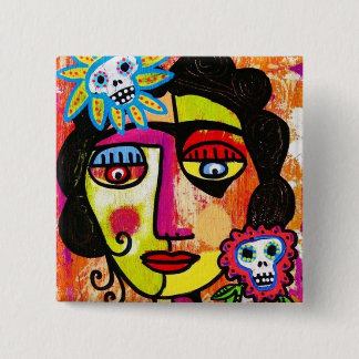 Bóton Quadrado 5.08cm Açúcar Amethyst Sull Frida por SilberZweigArts