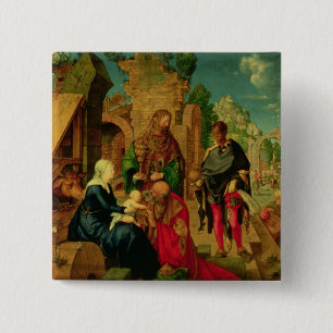 Bóton Quadrado 5.08cm Adoração dos Magi, 1504