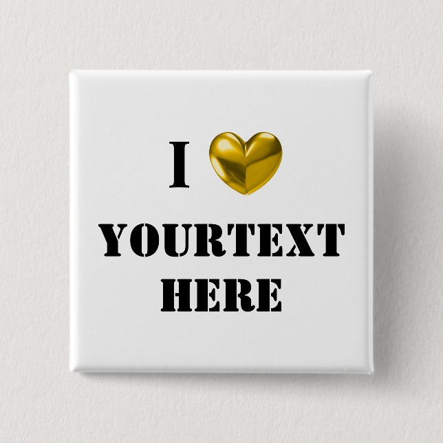 BÓTON QUADRADO 5.08CM ADORO PERSONALIZÁVEL (Frente)