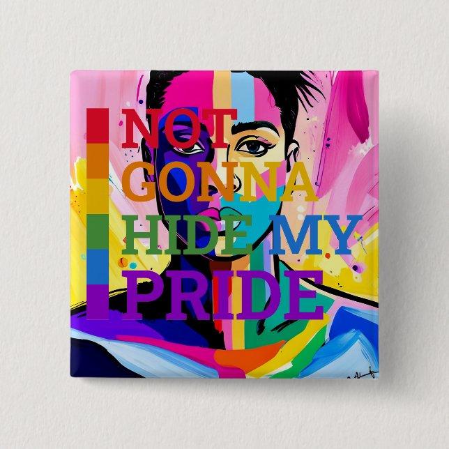 Bóton Quadrado 5.08cm Adotando Meu Pedido De Autenticidade (Frente)