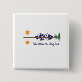 Bóton Quadrado 5.08cm Adventure Begins