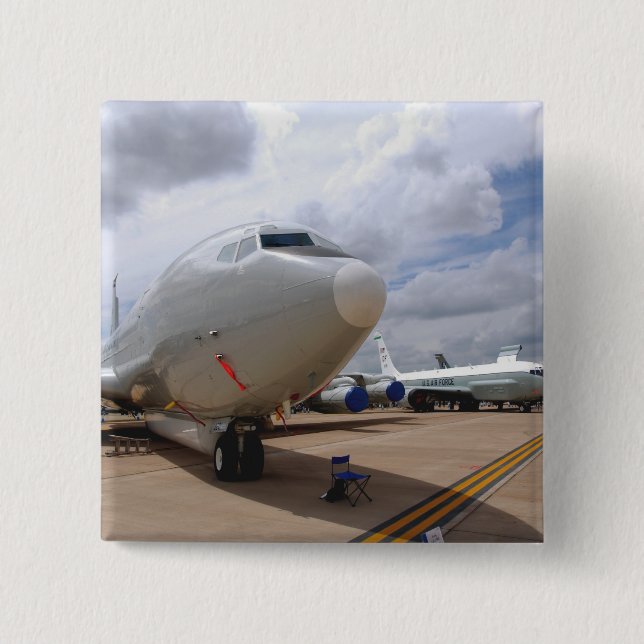 Bóton Quadrado 5.08cm Aeronave conjunta RC-135V/W (Frente)