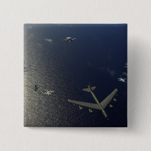 Bóton Quadrado 5.08cm Aeronave da Força Aérea B-52 dos EUA, Estratoforta