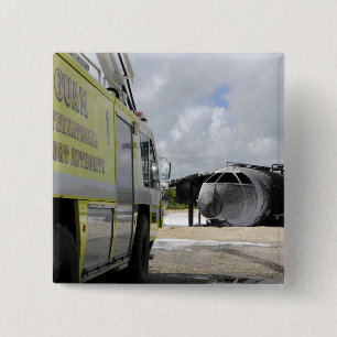 Bóton Quadrado 5.08cm Aeroporto do WONPAT de Guam