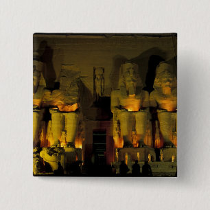 Bóton Quadrado 5.08cm AF, Egito, Abu Simbel. Figuras Colossais de