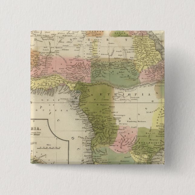 Bóton Quadrado 5.08cm África 25 (Frente)