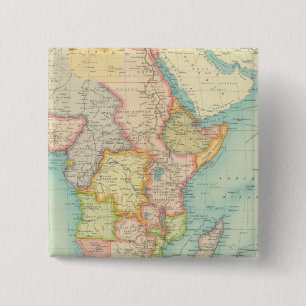 Bóton Quadrado 5.08cm África Mapa com rotas de navegação