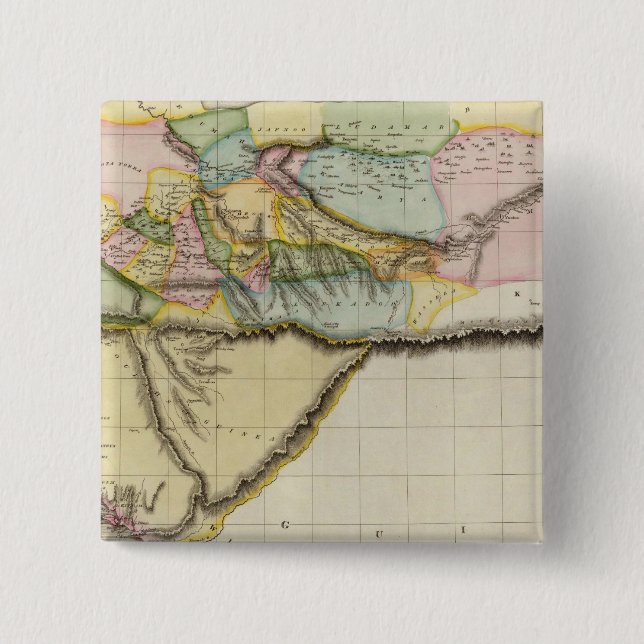 Bóton Quadrado 5.08cm África Ocidental (Frente)