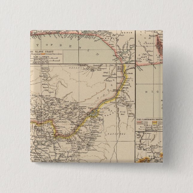 Bóton Quadrado 5.08cm África Ocidental 2 (Frente)