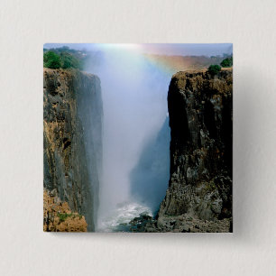Bóton Quadrado 5.08cm África, Zâmbia, Parque Nacional das Cataratas Vitó