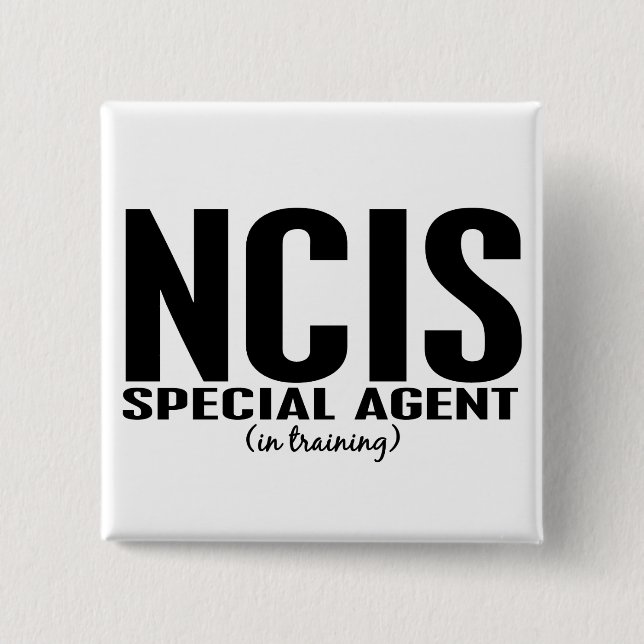 Bóton Quadrado 5.08cm Agente especial de NCIS no treinamento 1 (Frente)