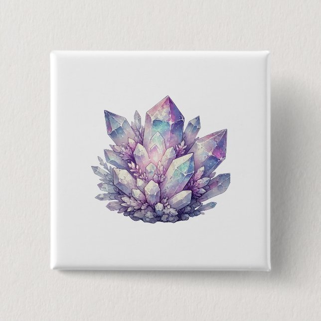 Bóton Quadrado 5.08cm Aglomerado de Quartzo Pastel (Frente)