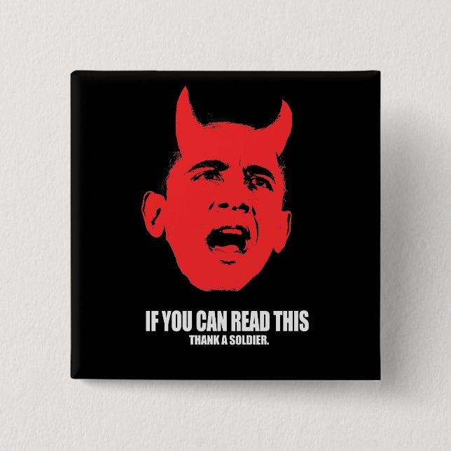 Bóton Quadrado 5.08cm Agradeça a um soldado Bumpersticker (Frente)