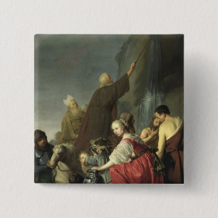 Bóton Quadrado 5.08cm Água impressionante de Moses da rocha