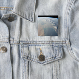 Bóton Quadrado 5.08cm Águas Azuis Tropicais Do Golfo Persa. 2