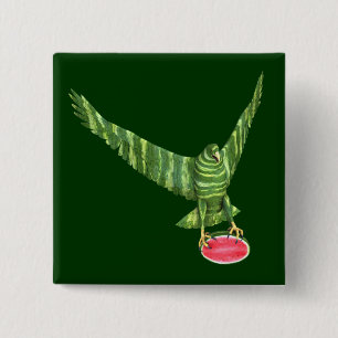 Bóton Quadrado 5.08cm Águia do Dia Nacional da Melancia