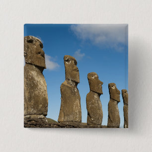 Bóton Quadrado 5.08cm Ahu Akivi, Rapa Nui, Ilha de Páscoas, Chile 2