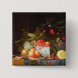 Bóton Quadrado 5.08cm Ainda vida da fruta