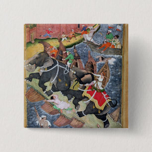 Bóton Quadrado 5.08cm Akbar domestica o elefante selvagem, Hawa'i