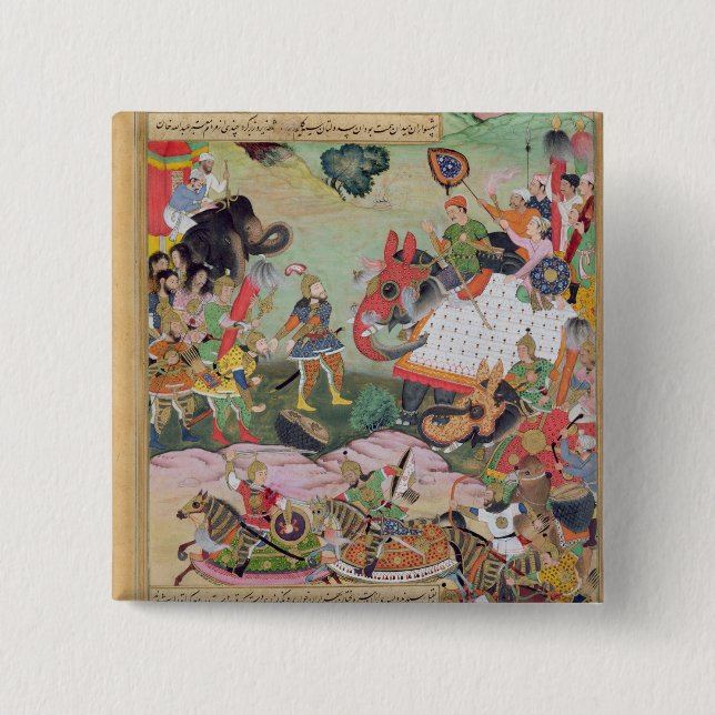 Bóton Quadrado 5.08cm Akbar que recebe os cilindros e os padrões (Frente)