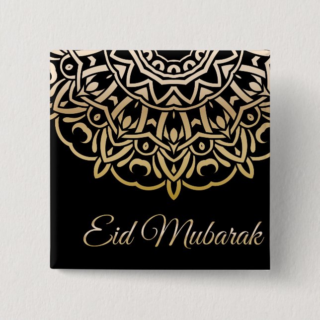 Bóton Quadrado 5.08cm Al Adha e Fitr de Ramadan (Frente)