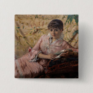 Bóton Quadrado 5.08cm Albert Edelsense - A Leitura do Parisienne