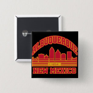 Bóton Quadrado 5.08cm Albuquerque,Novo México