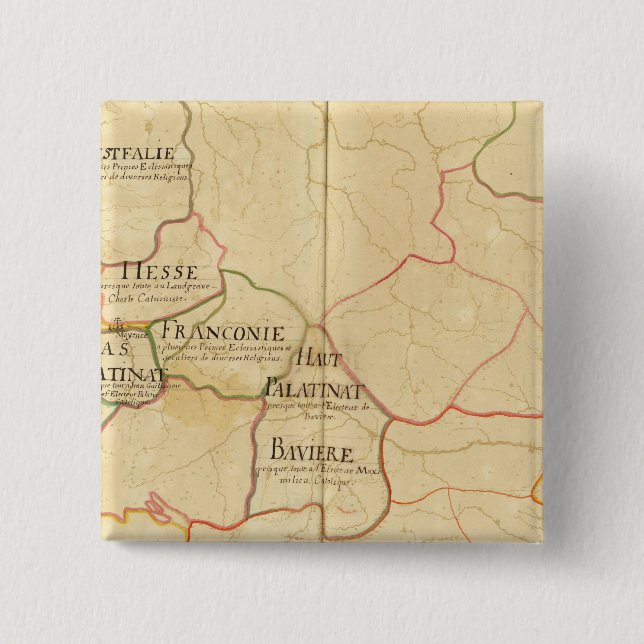 Bóton Quadrado 5.08cm Alemanha 16 (Frente)