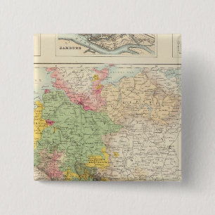 Bóton Quadrado 5.08cm Alemanha Central e Norte