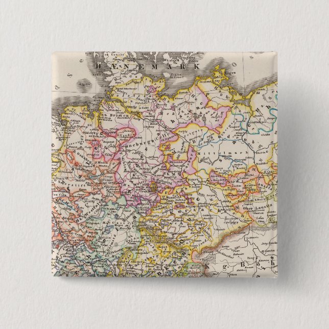 Bóton Quadrado 5.08cm Alemanha de 1495 a 1618 (Frente)