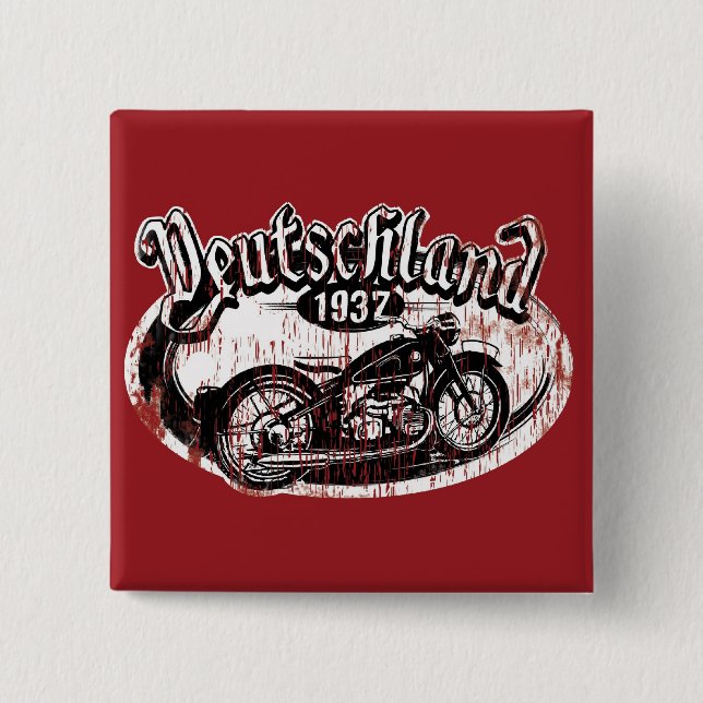 Bóton Quadrado 5.08cm Alemanha Motowear (Frente)