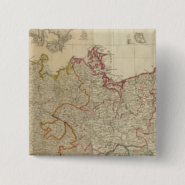 Bóton Quadrado 5.08cm Alemanha Norte (Frente)