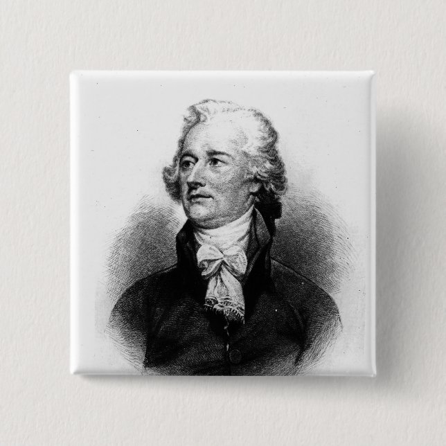 Bóton Quadrado 5.08cm Alexander Hamilton (Frente)