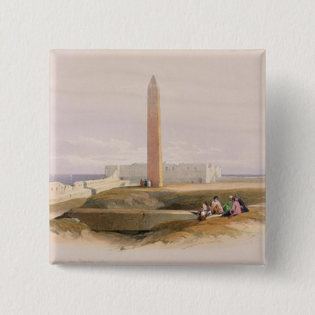 Bóton Quadrado 5.08cm Alexandria, chamada geralmente Cleopatra (Frente)