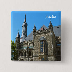 Bóton Quadrado 5.08cm Alfinete de Aachen