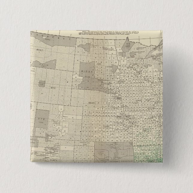 Bóton Quadrado 5.08cm Algodão (Frente)