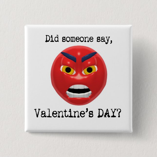 Bóton Quadrado 5.08cm Alguém Disse Dia de os namorados (Frente)