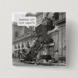 Bóton Quadrado 5.08cm Alguém Ligue para o comboio de apoio técnico