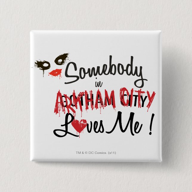 Bóton Quadrado 5.08cm Alguém no AC me ama (Frente)