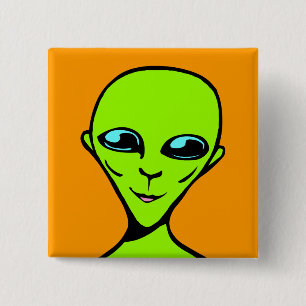 Bóton Quadrado 5.08cm Alien/ET feliz